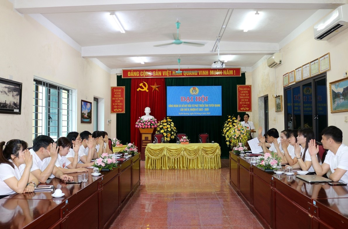 Công đoàn cơ sở Quỹ Đầu tư phát triển tỉnh Tuyên Quang tổ chức Đại hội lần thứ IV, nhiệm kỳ 2023 – 2028