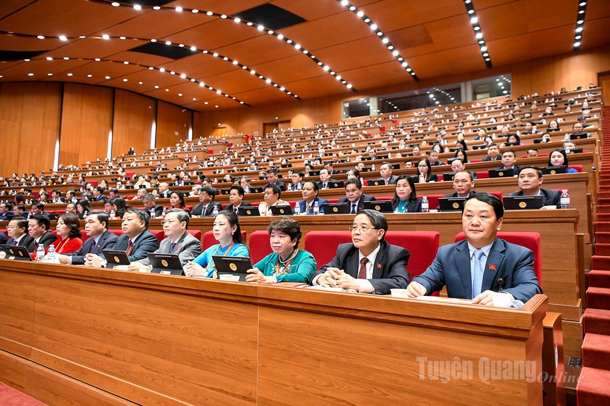 Ngày làm việc thứ 3 Đại hội XIV của Đảng Đại biểu thảo luận tập trung tại hội trường về các văn kiện Đại hội